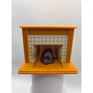 Calico Critters Epoch Light Up Fireplace Dollhouse Furniture Toy WORKS TESTED